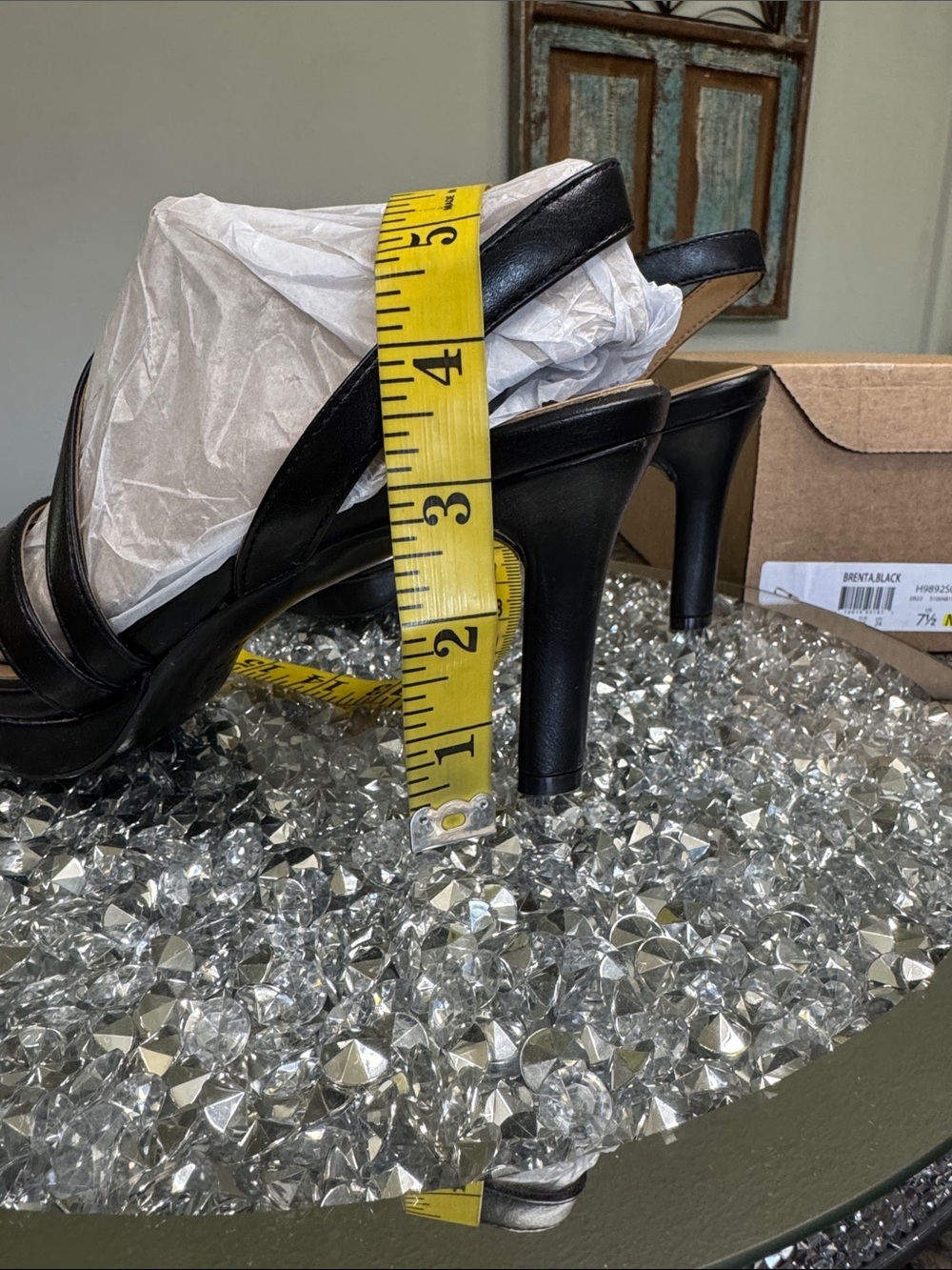 Naturalizer Brenta Black Strappy High Heel Sandals NEW 7.5 - Picture 11 of 16
